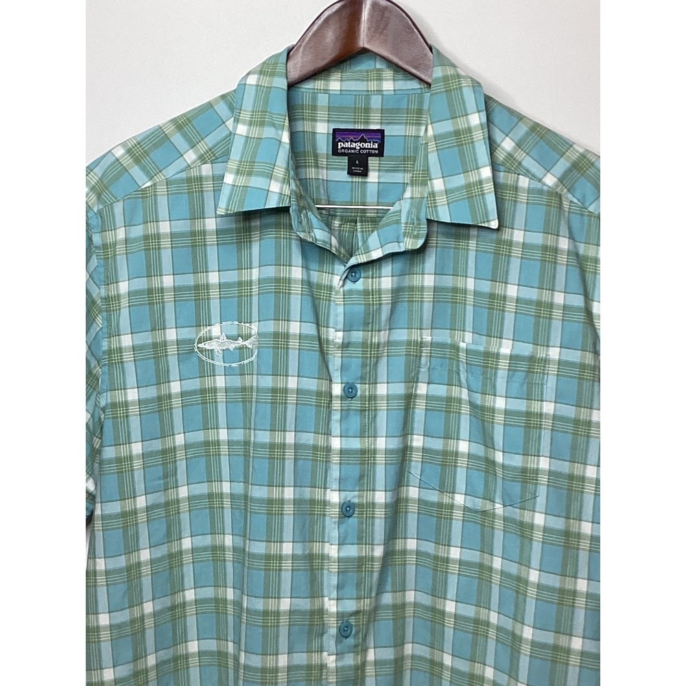 Patagonia Organic Cotton Short Sleeve‎ Button-Up Plaid Shirt - Large